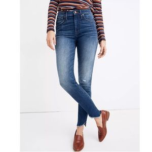 Madewell Petite 10" High-Rise Skinny Jeans: Cutout Tulip Hem Edition - 24P NWT